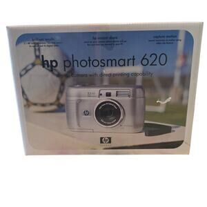 HP Photosmart 620 Digital Camera Y2K Retro Silver 2.1MP New Open Box